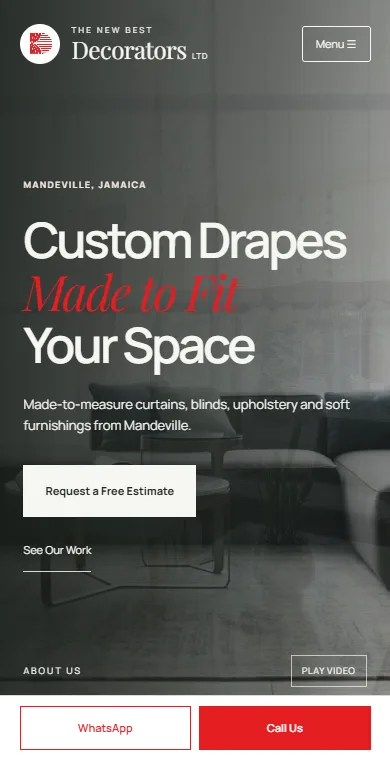 The New Best Decorators mobile homepage, captured 1 October 2026