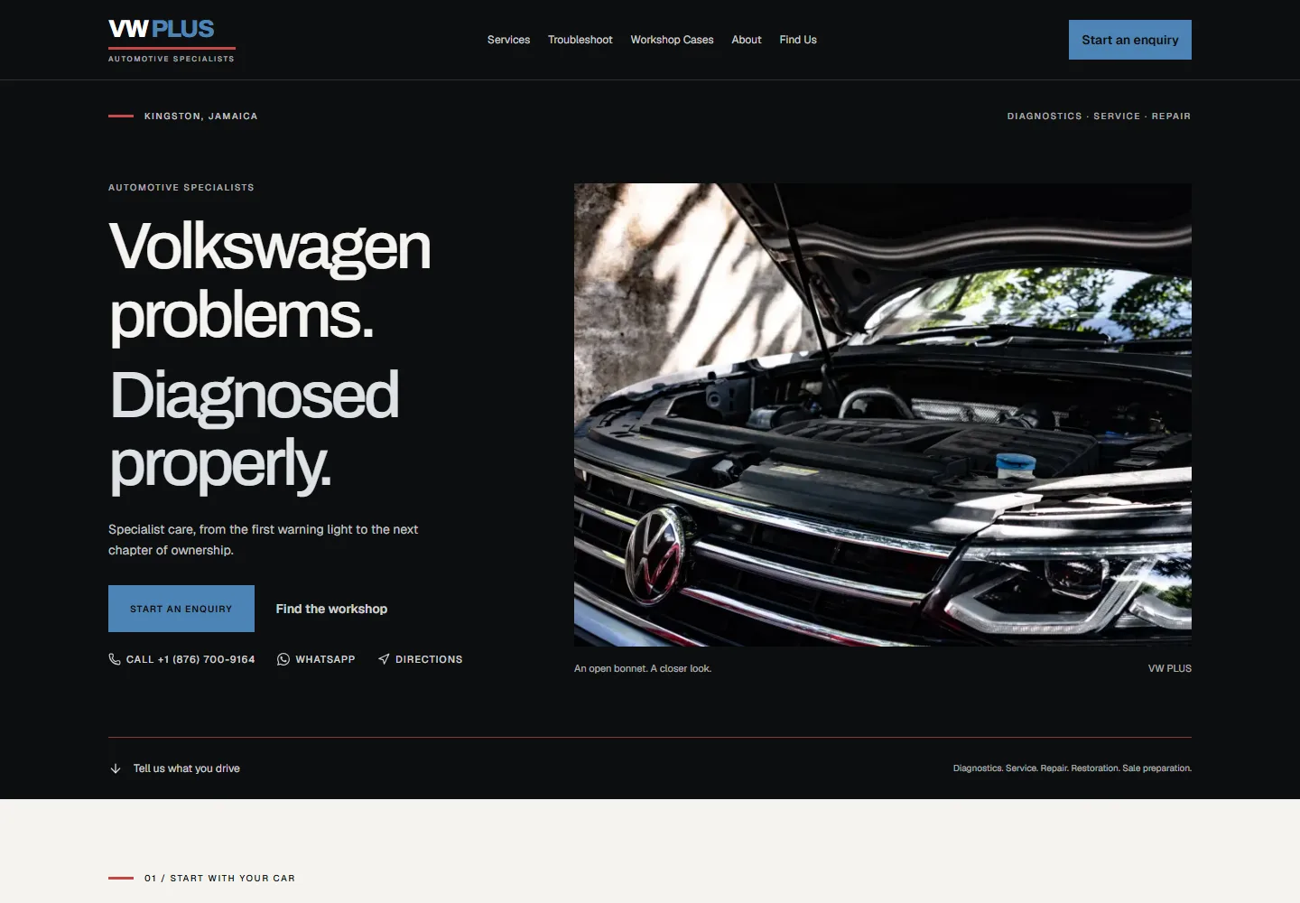 VW Plus homepage, captured October 2026